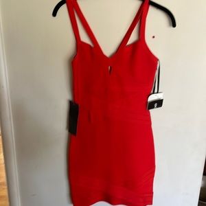 Bebe Red bandage dress